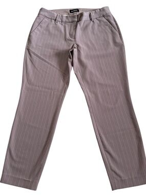 EXPRESS Columnist Ankle Low Rise Stripes Business Casual Career Pants Size 10